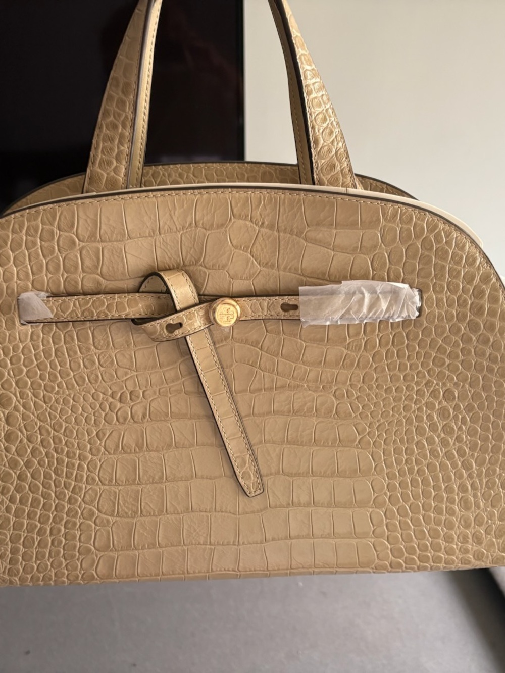 Tory Burch Romy Croc-Embossed Tote - Picture 6 of 8